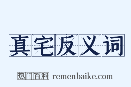 真宅反义词是什么意思的图片